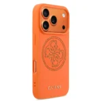 Guess 17 Pro Max Backcover hoesje - MagSafe - 4G Perforated Logo - Oranje - Afbeelding 4