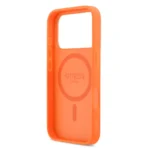 Guess 17 Pro Max Backcover hoesje - MagSafe - 4G Perforated Logo - Oranje - Afbeelding 6