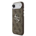 Guess iPhone 17 Air Backcover hoesje - 4G - Big Metal Logo - Silver Edge - Bruin - Afbeelding 4