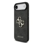 Guess iPhone 17 Air Backcover hoesje - 4G - Big Metal Logo - Zwart - Afbeelding 4