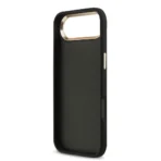 Guess iPhone 17 Air Backcover hoesje - 4G - Big Metal Logo - Gold Edge - Zwart - Image 5