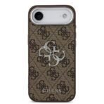 Guess iPhone 17 Air Backcover hoesje - 4G - Big Metal Logo - Silver Edge - Bruin - Afbeelding 3