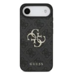 Guess iPhone 17 Air Backcover hoesje - 4G - Big Metal Logo - Zwart - Afbeelding 3