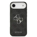 Guess iPhone 17 Air Backcover hoesje - 4G - Big Metal Logo - Silver Edge - Zwart - Afbeelding 3