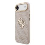 Guess iPhone 17 Air Backcover hoesje - 4G - Big Metal Logo - Gold Edge - Roze - Image 3