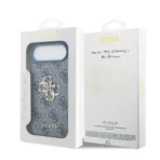 Guess iPhone 17 Air Backcover hoesje - 4G - Big Metal Logo - Blauw - Image 9