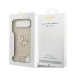 Guess iPhone 17 Air Backcover hoesje - Big 4G - Fixed Glitter - Goud - Afbeelding 9