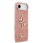Guess iPhone 17 Air Backcover hoesje - Big 4G - Fixed Glitter - Roze - Afbeelding 2