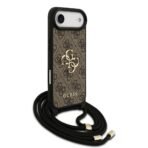 Guess iPhone 17 Air Backcover hoesje - Crossbody 4G Big Logo - Cord Strap - Bruin - Afbeelding 2