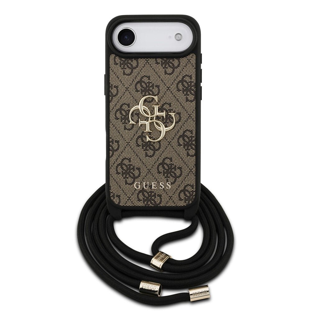 guess-guess-iphone-17-air-backcover-hoesje-crossbo.jpg Guess iPhone 17 Air Backcover hoesje - Crossbody 4G Big Logo - Cord Strap - Bruin - Image 1