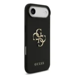 Guess iPhone 17 Air Backcover hoesje - Grained - Big 4G Logo - Zwart - Afbeelding 4