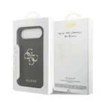 Guess iPhone 17 Air Backcover hoesje - Grained - Big 4G Logo - Zwart - Afbeelding 7