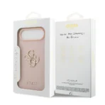 Guess iPhone 17 Air Backcover hoesje - Grained - Big 4G Logo - Roze - Image 8
