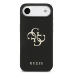 Guess iPhone 17 Air Backcover hoesje - Grained - Big 4G Logo - Zwart - Afbeelding 3