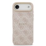 Guess iPhone 17 Air Backcover hoesje - Magsafe PU Leather - 4G Classic Logo - Roze - Image 3