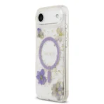 Guess iPhone 17 Air Backcover hoesje - Magsafe - Resin Flowers Design - Paars - Afbeelding 4