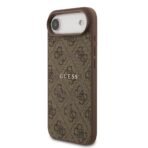 Guess iPhone 17 Air Backcover hoesje - Magsafe PU Leather - 4G Classic Logo - Bruin - Afbeelding 4
