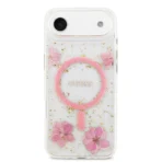 Guess iPhone 17 Air Backcover hoesje - Magsafe - Resin Flowers Design - Roze - Image 2