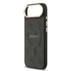 Guess iPhone 17 Air Backcover hoesje - Magsafe PU Leather - 4G Classic Logo - Zwart - Afbeelding 7