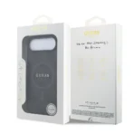 Guess iPhone 17 Air Backcover hoesje - Magsafe PU Leather - 4G Classic Logo - Zwart - Afbeelding 9