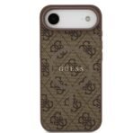 Guess iPhone 17 Air Backcover hoesje - Magsafe PU Leather - 4G Classic Logo - Bruin - Afbeelding 2