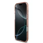 Guess iPhone 17 Air Backcover hoesje - Magsafe - IML Flowers with Pearl Strap - Roze - Afbeelding 6