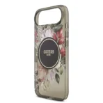 Guess iPhone 17 Air Backcover hoesje - Magsafe - IML Flowers with Pearl Strap - Zwart - Afbeelding 7