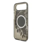 Guess iPhone 17 Air Backcover hoesje - Magsafe - IML Flowers with Pearl Strap - Zwart - Afbeelding 6