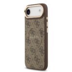 Guess iPhone 17 Air Backcover hoesje - Magsafe PU Leather - 4G Classic Logo - Bruin - Afbeelding 4
