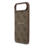 Guess iPhone 17 Air Backcover hoesje - Magsafe PU Leather - 4G Classic Logo - Bruin - Afbeelding 7