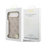 Guess iPhone 17 Air Backcover hoesje - Magsafe PU Leather - 4G Classic Logo - Roze - Image 9