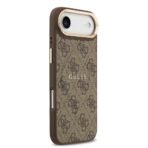 Guess iPhone 17 Air Backcover hoesje - Magsafe PU Leather - 4G Classic Logo - Bruin - Afbeelding 2