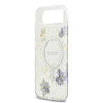 Guess iPhone 17 Air Backcover hoesje - Magsafe - Resin Flowers Design - Paars - Afbeelding 6