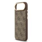 Guess iPhone 17 Air Backcover hoesje - Magsafe PU Leather - 4G Classic Logo - Bruin - Afbeelding 5