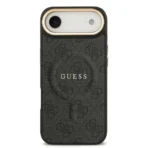Guess iPhone 17 Air Backcover hoesje - Magsafe PU Leather - 4G Classic Logo - Zwart - Afbeelding 3