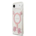 Guess iPhone 17 Air Backcover hoesje - Magsafe - Resin Flowers Design - Roze - Image 3