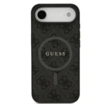Guess iPhone 17 Air Backcover hoesje - Magsafe PU Leather - 4G Classic Logo - Zwart - Afbeelding 3
