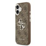 Guess iPhone 17 Backcover hoesje - 4G - Big Metal Logo - Silver Edge - Bruin - Image 4