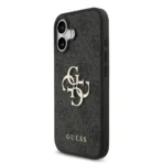 Guess iPhone 17 Backcover hoesje - 4G - Big Metal Logo - Zwart - Afbeelding 4