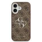 Guess iPhone 17 Backcover hoesje - 4G - Big Metal Logo - Silver Edge - Bruin - Image 3
