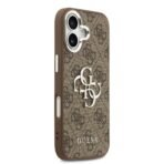 Guess iPhone 17 Backcover hoesje - 4G - Big Metal Logo - Silver Edge - Bruin - Image 2