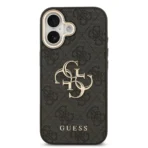 Guess iPhone 17 Backcover hoesje - 4G - Big Metal Logo - Gold Edge - Zwart - Image 3