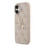Guess iPhone 17 Backcover hoesje - 4G - Big Metal Logo - Gold Edge - Roze - Image 4