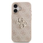 Guess iPhone 17 Backcover hoesje - 4G - Big Metal Logo - Gold Edge - Roze - Image 3