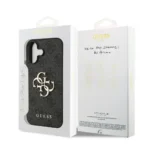 Guess iPhone 17 Backcover hoesje - 4G - Big Metal Logo - Zwart - Afbeelding 8