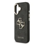 Guess iPhone 17 Backcover hoesje - 4G - Big Metal Logo - Gold Edge - Zwart - Image 5