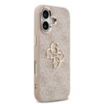 Guess iPhone 17 Backcover hoesje - 4G - Big Metal Logo - Gold Edge - Roze - Image 2
