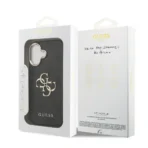 Guess iPhone 17 Backcover hoesje - 4G - Big Metal Logo - Gold Edge - Zwart - Image 7