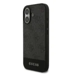 Guess iPhone 17 Backcover hoesje - 4G Bottom Stripe - Grijs - Image 8