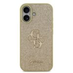 Guess iPhone 17 Backcover hoesje - Big 4G - Fixed Glitter - Goud - Afbeelding 4
